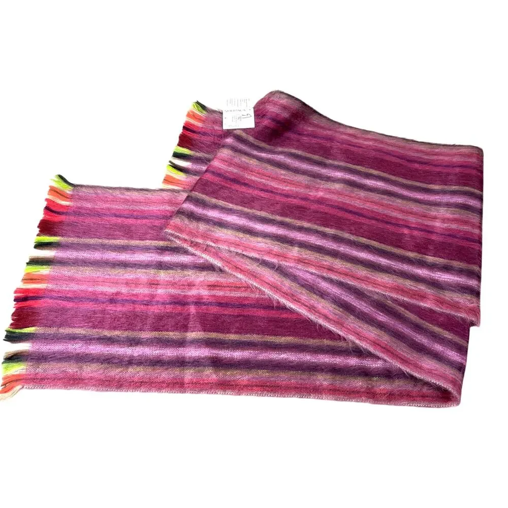 Shupaca Womens Multi Color Alpaca Pomegranate Soft Winter Scarf NEW Luxe